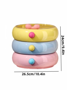 1个圆形衣柜收纳盒，多巴胺配色，适合收纳袜子、内衣等，多种款式可选，可DIY颜色搭配，建议购买套装以节省空间，适合日常使用。 - 彩色 - 查看 2