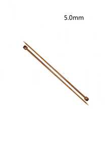 35cm單頭針編織針套裝/碳化竹針（2pcs）2.0mm-2.25mm-2.5mm-2.75mm-3.0mm-3.25mm-3.5mm-3.75mm-4.0mm-4.5mm-5.0mm-5.5mm-6.0mm-6.5mm-7.0mm-8.0mm-9.0mm-10.0mm - 卡其色 - 查看 16