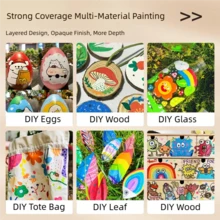 168 Colors Acrylic Marker Pen Set, Quick Dry And Fade Resistant, Ideal For Painting, Illustration, Crafts, Coloring Books, DIY Projects On Paper, Fabric, Wood, Stone, Plastic, Glass, Ceramic, Pumpkin, Metal And More, Perfect Gift For Easter, Thanksgiving, Halloween, Christmas - Multicolor - View 10