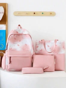 新款大容量旅行、购物、旅游背包套装，时尚舒适，适合各种场合 - 粉色 - 查看 7