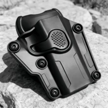1pc Outdoor Hunting Right Hand Protective Holster, PP Material, Universal Fit With Quick Release Function, Suitable For G17, P320, 1911 And Other Models, 4 Colors Available: Transparent, Military Green, Black, Sand - Multicolor - View 13