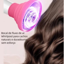Difusor Retrátil de Silicone para Cachos - Boca Flexível para Ativação Profissional - Roxo - Visão 3