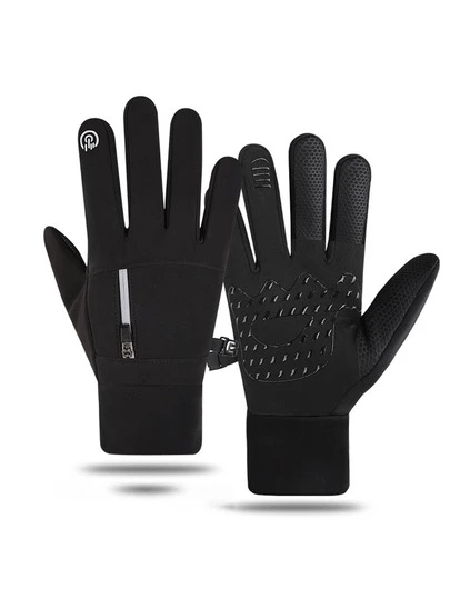 Unisex Outdoor Cycling Gloves, Anti-Slip Touchscreen, Waterproof Windproof, Sports Skiing Thermal Lined, Anti-Slip Silicone Grip, Suitable For Outdoor Cycling, Driving, Autumn/Winter, Motorcycle Riding Accessories