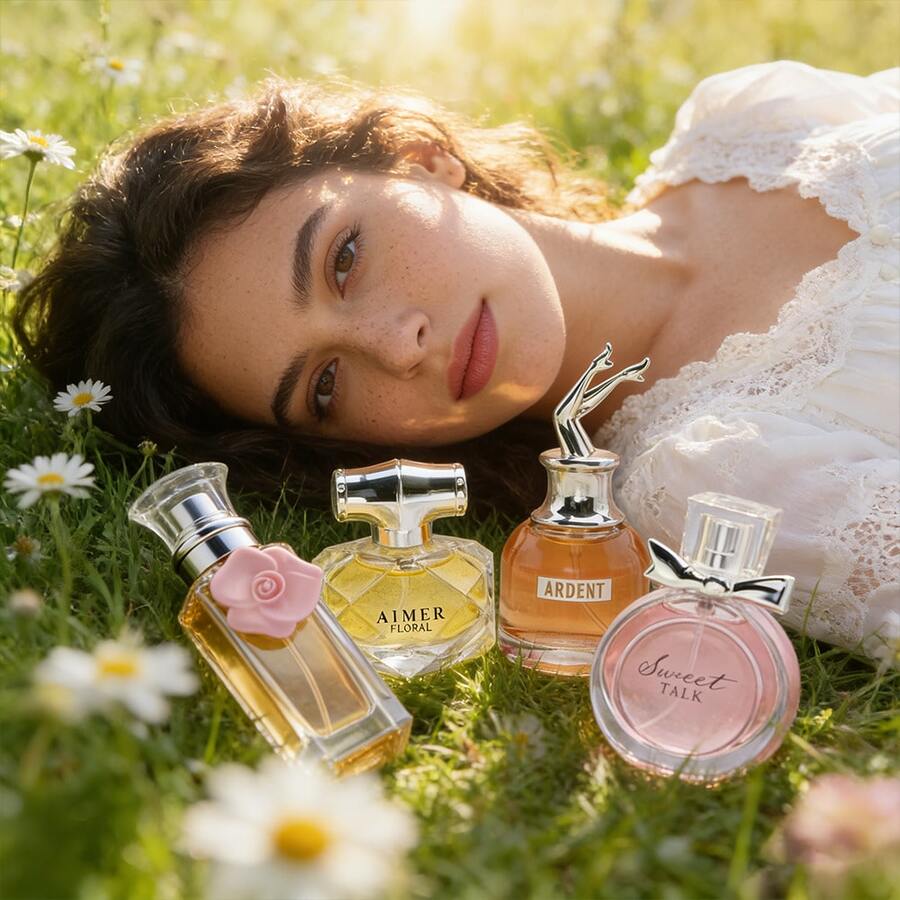 Set de Perfumes para Mujer 4 Piezas|Fragancia Floral Frutal Fresca|Mini Perfumes Portátiles|Regalo Ideal y Romántico para San Valentín, Reyes y Cumpleaños - Múltiples aromas - Ver 1
