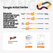 tangle Đồ chơi giảm căng thẳng Twist Puzzle Artist Series chính hãng, đồ chơi rèn luyện khả năng tập trung cho ngón tay khi bị ADHD. - Đồ chơi giảm áp xoắn - Nghệ sĩ - Ye Hai - Xem 7