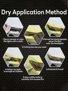 30x120cm Car Headlight Protective Film - Hexagonal Clear Anti-Scratch Auto Light Sticker Universal Fit Scratch Resistant Headlight Cover - A - View 9