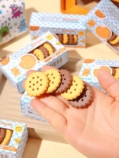 1 förpackning/5 st. kaksuddgummin, realistiska suddgummin med färre smulor, stor storlek rengör noggrant, raderar rent