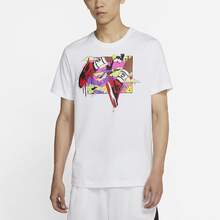 Nike Jordan All-Star Logo Print Basketball American Retro Short-Sleeve T-Shirt - White - View 6