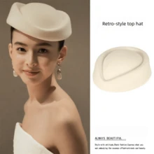 Hepburn-Style Black Beret, French-Style High-End Hat, Flight Attendant Uniform Hat, Vintage Hat, New Arrival.