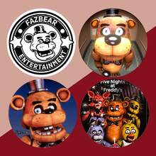 KIT With 4 FNAF Buttons - Buttons Buttons 4.5CM Brooch Anime GAME - Otaku Nerd Geek Button - Button - Button - Brooches - Button - Buttons - Butom - Botoms - Pin - Pins - Button - Bottom - Button Buttons - KIT 02 - View 1