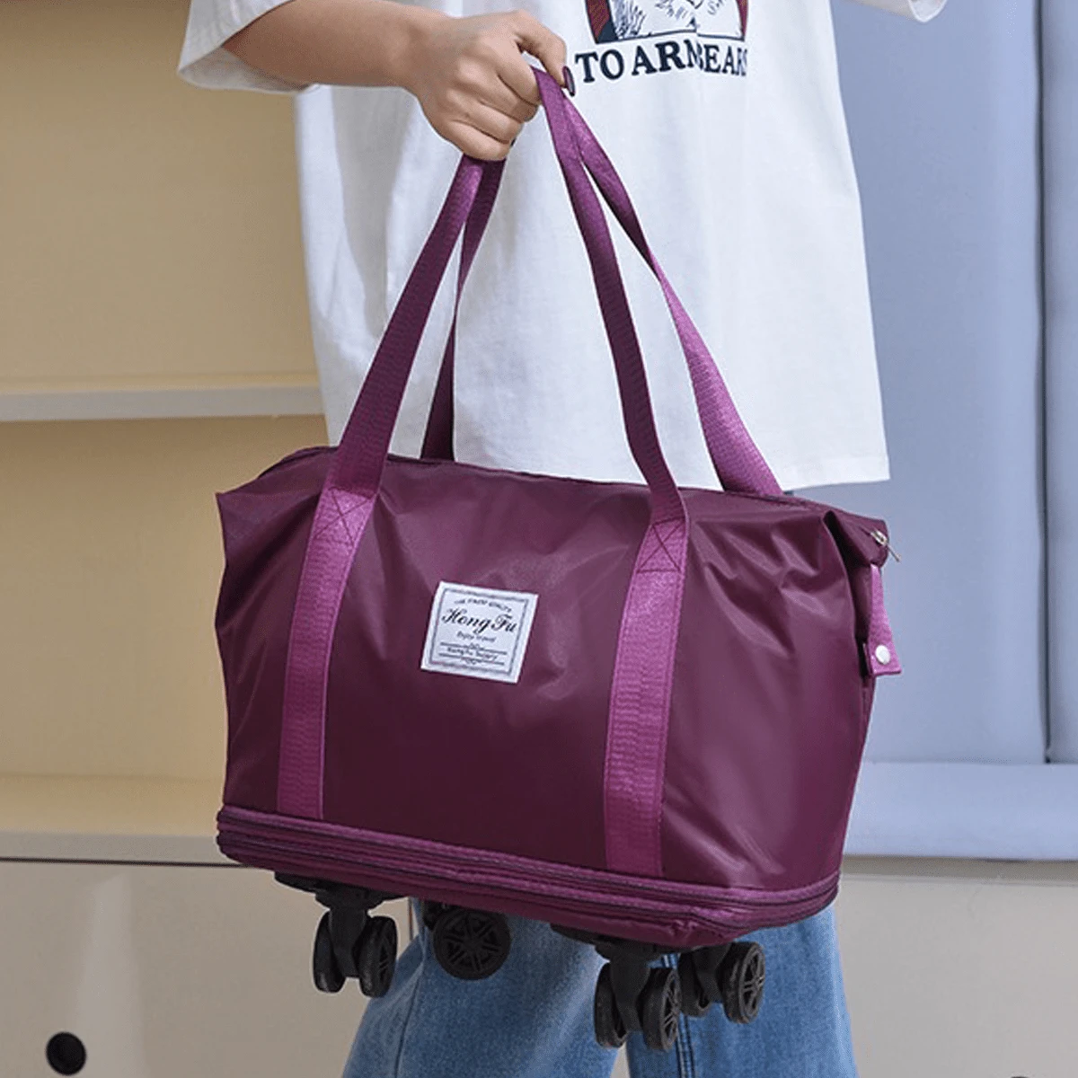 Rolling Travel Bags - 紫色 - 查看 1