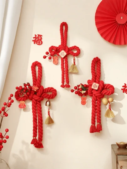 1个/2个 2026马年装饰挂件，中国新年吉祥鞭炮