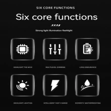 2026 New High Power 2*LED Flashlight, TYPE-C USB Rechargeable, Dual Lights, Telescopic Zoom, Super Bright Camping Lamp - Black - View 12