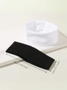 6 Pcs Women Sports Headbands Wide Non Slip - Soft Stretchy Hair Bands For Yoga, Running, Workout & Washing Face, Solid Color Elastic Hair Accessories Solid Color Headband (Black, White, Gray) Women Head Scarf Work Out Sweatband - Multicolor - View 3