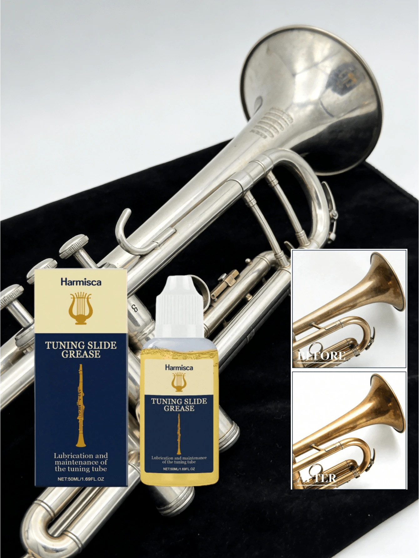 Brass Instrument Tuning Slide Lubricant, Universal Brass Instrument Cleaner And Polish, Removes Dust And Grease For Shiny And Smooth Surface