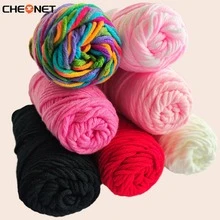 1 pieza de hilo tejido a mano, hilo suave de grosor medio, ideal para hacer bufandas, sombreros, chaquetas, suéteres, bolsas, muñecas y cojines de bricolaje - multicolor - Ver 3