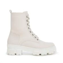 Women's Ankle Boot, Platform, Designer Brand, Lug Sole, Non-Slip, Semi-Waterproof, New - trắng - Xem 11