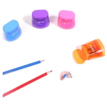 Sacapuntas Escolar Multifuncional de Alta Calidad, Diseño Compacto, Ergonómico y Resistente,  y Fácil de Usar, Ideal para Niños, Estudiantes y Adultos, Perfecto para Uso Diario en Escuela, Oficina o Hogar, Compatible con Lápices Escolares, de Dibujo y Artísticos, Práctico, Ligero y Portátil, Disponible en 4 Colores Diferentes para Elegir - Multicolor - Ver 5