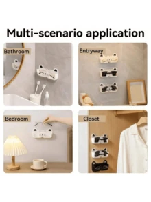1/2pcs Wall-Mounted Sunglass Organizer, Cute Cat-Shaped Fashion Glasses Holder, Space Saving Eyeglasses Display Stand, Punch-Free Glasses Storage Rack For Entryway, Living Room, Bedroom, Bathroom, Office, Dorm. Home Decor. - Multicolor - View 8