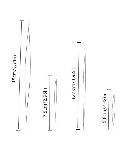 5pcs Stainless Steel Beading Needles, 4 Sizes, Suitable For Beading, Jewelry Making, Handicrafts And DIY