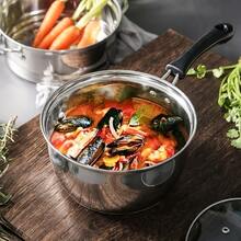 Stainless Steel Mini Pot - Kitchen Pots, Mini Soup And Noodle Cooking Pot, Compatible With Electric Stovetops, Versatile Small Steam Pot With Lid, No Power Supply Needed - Multicolor - View 4