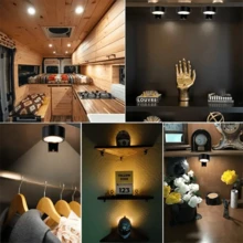 6/3/1pcs Set LED Art Lighting, Battery Powered Wireless LED Picture Light, LED Wall Lamp, Living Room Furniture Decor Light, Magnetic Wireless Wall Light And Spotlight Display Lamp, Dimmable Remote Control, 3 Lighting Modes, Suitable For Framed Art And Portrait Lighting Display, Also Can Be Used As Wall Decor Light