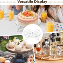透明亚克力纸杯蛋糕架，易于组装的甜点展示架，非常适合生日、婚礼、咖啡桌、阳台桌和野餐。 - 無色 - 查看 6