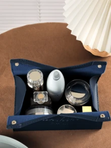 Caja de pañuelos de lujo nórdica de 5*8.6 pulgadas de cuero, adecuada para la sala de estar, la cocina, el dormitorio, el vestíbulo, el almacenamiento del coche, soporte de pañuelos minimalista elegante y lindo, ideal para regalos de vacaciones, cumpleaños, todo el año - Multicolor - Ver 6
