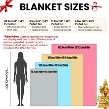 Customized Blankets & Flannel Personalized Photo And Text/Name Blankets,   Personalized Soft And Comfortable Blankets, Customized Special Photo And Text/Name As Birthday Gifts, Family, Wedding, Souvenir Customized Blankets, Blankets Suitable For All Seasons, Washable, Machine Washable, Lightweight, Breathable, Comfortable, Warm, Comfortable Customization, Unique, 280gsm For Him, Her Personalized Ideal Gifts For Her, Him, Family, Boyfriend, Girlfriend, Father, Family, Mother, Lover,  Daughter,   Son,  Grandfather,    Grandmother, Friend, Classmate, Pet.  Perfect Nap, Camping, Travel, Home, Daily Life, Office Decoration, Birthday, Anniversary, Valentine's Day, Thanksgiving, Christmas, Halloween, Mother's Day, Father's Day, Wedding, New Year Gifts,Sofa,Bed,Car,Bedroom,Living Room,Office,  Outdoor Camping, Beach,Wall Decoration - 彩色 - 查看 11