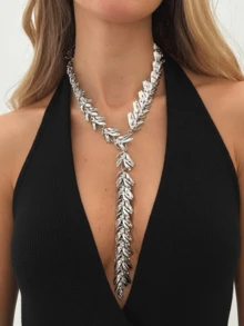 1件波西米亚风几何麦穗拼接女士时尚项链，优雅百搭，适合派对、日常休闲佩戴、情侣约会、婚礼、女士生日、节日等场合，是理想的珠宝礼物之选。 - 項鍊 - 查看 2