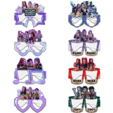 Mattel KPOP Demon Hunter Party Glasses Set - Includes 8/16 Oversized Cartoon Glasses, Suitable For Lumi, Mira, Zoe, Size 15.5x13.4cm, Fun Glasses For Birthday Parties And Anime Themed Parties - Multicolor - View 2