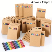 5 Boxes [40pcs] Creative Mini Short 8-Color Wax Crayons, Boxed Colored Pencils, Art Drawing Colored Pens, Suitable For Student Back To School Prizes & Gifts - Multicolor - View 9
