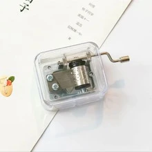 1 Pc Mini Hand Cranking Music Movement DIY Music Box Decorative Collectibles Music Available Cute Decoration Cranking Music Box Lovely Gift - Multicolor - View 5