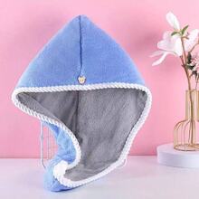 1/2pcs Double Layer Hair Drying Towel, Soft & Comfortable, Quick Absorbent & Fast Drying, Multiple Colors Available, Suitable For Autumn Decor, Holidays, Bathroom, Back To School, Salons, Hotels, Sports, Home Essential, Towel, Skincare - Multicolor - View 9