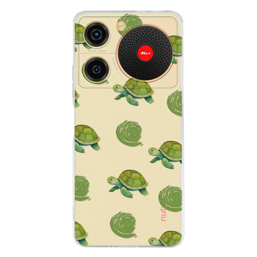 INSTACASE Title: Case Compatible With Nubia Spots Turtle Pattern Pets Case For Women, Shockproof TPU Case. - Clear - View 1