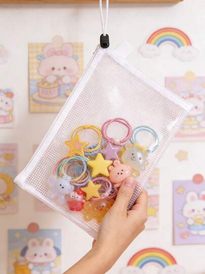 6/9pcs Kids Building Blocks Puzzle Storage, Baby Bedroom Sorting Organizer Mesh Bag, Children's Sorting Storage Bag, Baby Room Storage Organizer, Keep The Room Tidy