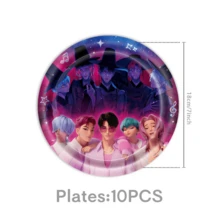 Mattel 95pcs Kimetsu No Yaiba Themed Party Supplies Set - Includes Disposable Tableware Such As Banner, 9-Inch And 7-Inch Plates, Cups, Napkins, Cutlery And Tablecloth, Perfect For K-Pop Themed Party