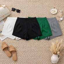 "Set Of 4 Tailored Shorts: The Secret To Chic Summer 2026" - 綠色,灰色,黑色和白色 - 查看 2
