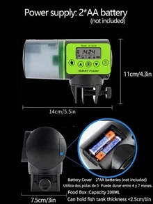Automatic Fish Feeder With Intelligent Timing, Suitable For Open Fish Tanks Or Tanks With Fixed Edges, Applicable For Fish Aquarium Feeding, Suitable For Pets: Aquarium, Fish Feeder - Multicolor - View 8