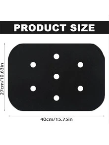 1 件装 - 双面黑色透气孔马鞍垫，马匹用品。