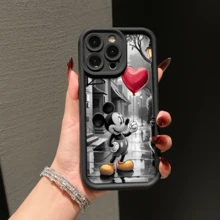 Disney Mickey Mouse Themed Phone Case Featuring A Heart Balloon Design What What Use As A Stylish Accessory Compatible With IPhone 17, 16, 15, 14, 13, 12, And 11 Pro Models And Designed With Shockproof Protection This Case Makes A Delightful Gift For Family Friends Birthdays Holidays And Special Occasions - màu đen - Xem 2