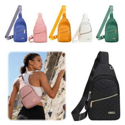 Shoulder Strap Bag – Multi-Pocket Crossbody Chest Bag, Suitable For Women's Daily/Travel/Sports Use, Lightweight Off-Road Backpack, Multi-Pocket Sling Bag, Adjustable Strap Sling Bag, Durable Quilted Bag, Travel Sling Bag, Sports Backpack, Daily Commuter Bag, Outdoor Hiking Bag, Gym Canvas Bag, Casual Errand Bag, Women's Lightweight Multi-Pocket Sling Bag, Stylish And Simple Sling Bag.