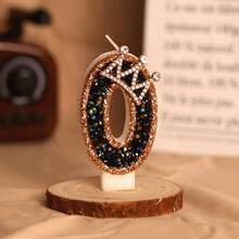 1pc Birthday Candle Number, Holiday Party Cake Decor, Shiny Crown Design Elegant Candle Gifts Graduation,Wedding - Multicolor - View 4