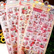 Strawberry Bunny Guka 3D Stickers - 3D Sweet Shiny Sticker Sheets, Cute Decorative Material For Journals, DIY, Kawaii Stress Relief Stickers, Creative 3D Stickers For Students & Gifts For Valentine's Day And New Year - 3D Stickers 59 - View 6