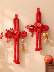 1个/2个 2026马年装饰挂件，中国新年吉祥鞭炮 - 彩色 - 查看 3