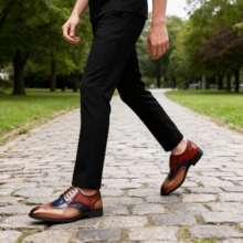 Plus-Size Men's Business Formal Shoes In A British Style With Laces. These Plus-Size Casual Shoes Are Suitable For Weddings, Parties And Office Settings. - 彩色 - 查看 5