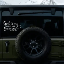 Vinyl Sticker - "God Is My Refuge And Strength" Psalm 46:1 - Waterproof, Easy To Apply, Suitable For Cars, Laptops, Windows - Durable, Glossy Surface, Religious Theme, Ceramic Adhesive | Glossy Surface Sticker | Waterproof Sticker - A - View 7