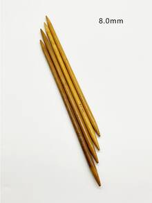 25cm Double-Pointed Knitting Needles 1 Set/Carbonized Bamboo Knitting Needles (4pcs) 2.0mm-2.25mm-2.5mm-2.75mm-3.0mm-3.25mm-3.5mm-3.75mm-4.0mm-4.5mm-5.0mm-5.5mm-6.0mm-6.5mm-7.0mm-8.0mm-9.0mm-10.0mm - Khaki - View 12