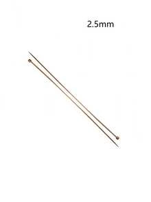 35cm單頭針編織針套裝/碳化竹針（2pcs）2.0mm-2.25mm-2.5mm-2.75mm-3.0mm-3.25mm-3.5mm-3.75mm-4.0mm-4.5mm-5.0mm-5.5mm-6.0mm-6.5mm-7.0mm-8.0mm-9.0mm-10.0mm - 卡其色 - 查看 20