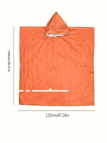 1 Stück tragbarer Überlebens-Regenmantel, geeignet für Camping und Wandern, Outdoor Camping Notfall-Regenmantel mit kältebeständiger Aluminiumfolie-Isolierung, Notfall-Hut und Cape-Stil Regenmantel, Camping-Ausrüstung, Camping-Utensilien - Verschiedenfarbig - Übersicht 7